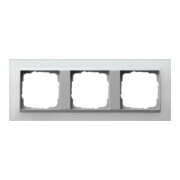 Gira Cadre de recouvrement 3f. opaque blanc avec alu.ZL, Event 021350-1