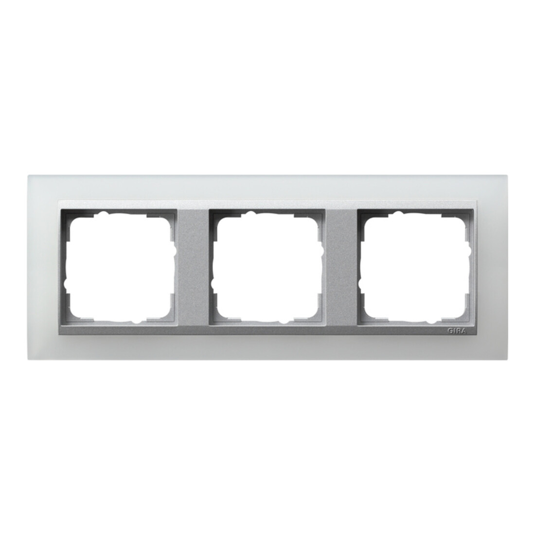 Gira Cadre de recouvrement 3f. opaque blanc avec alu.ZL, Event 021350