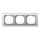 Gira Cadre de recouvrement 3f. opaque blanc avec alu.ZL, Event 021350