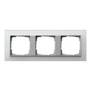 Gira Cadre de recouvrement 3f. opaque blanc avec alu.ZL, Event 021350-3