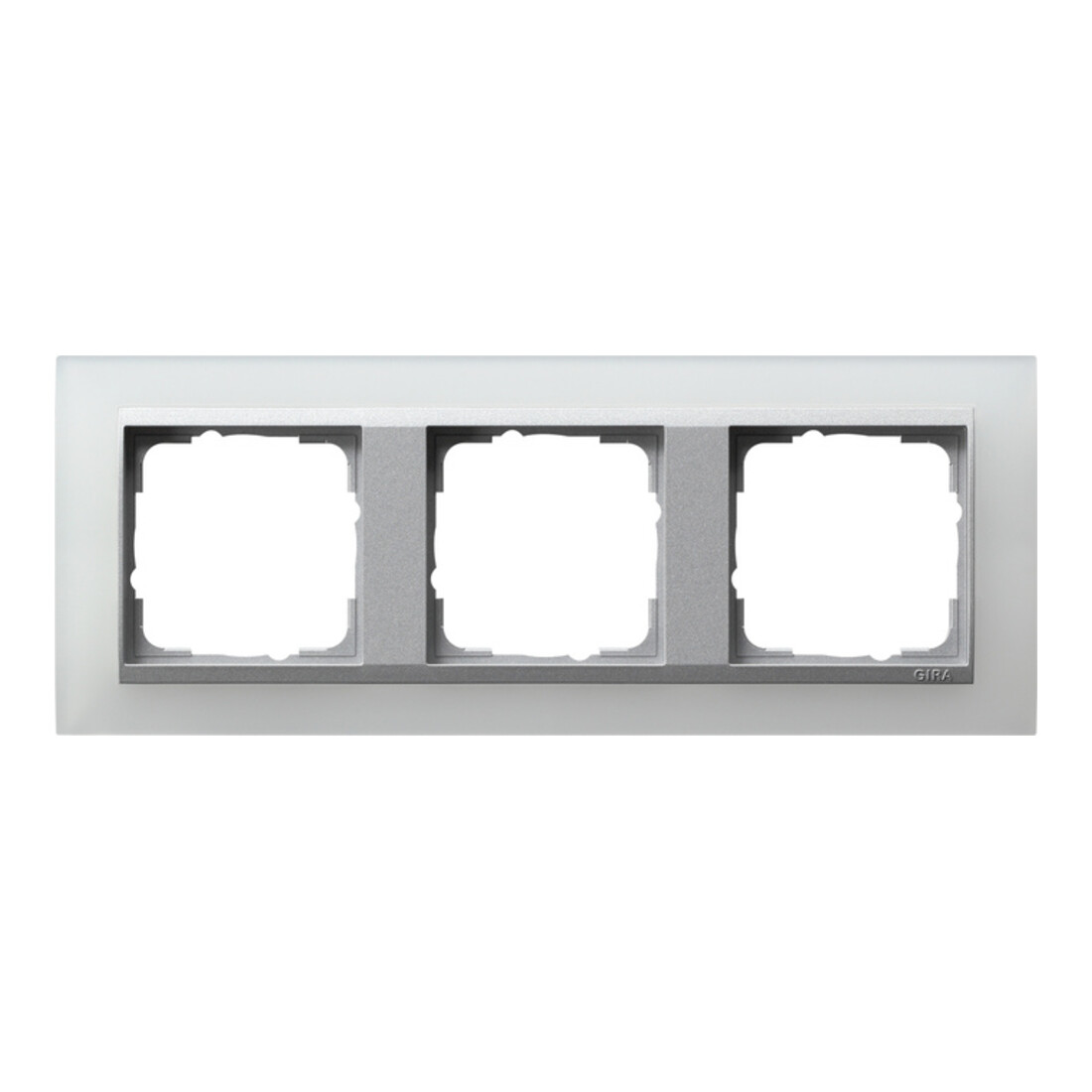 Gira Cadre de recouvrement 3f. opaque blanc avec alu.ZL, Event 021350