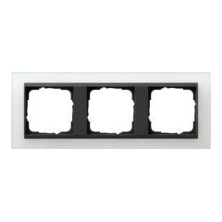 Gira Cadre de recouvrement 3f. opaque blanc avec anthracite ZL, Event 021324