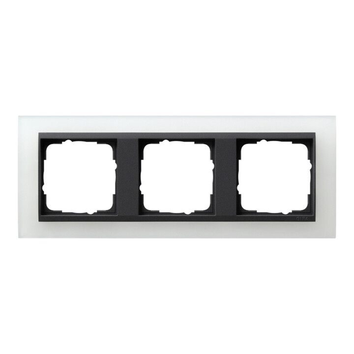 Gira Cadre de recouvrement 3f. opaque blanc avec anthracite ZL, Event 021324