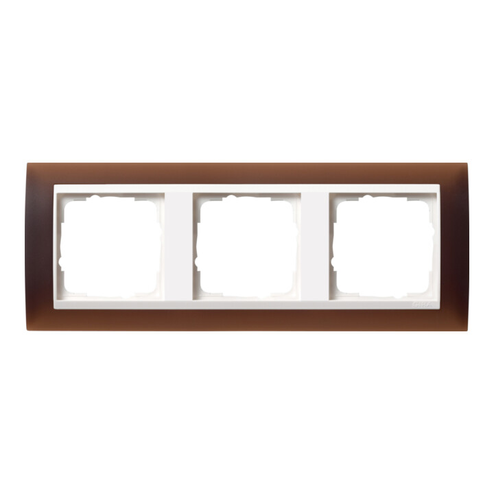Gira Cadre de recouvrement 3f. opaque brun foncé pour rws Event 0213331