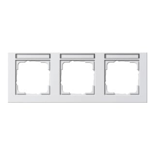 Gira Cadre de recouvrement 3f. rws/mat horizontal brossé 109322