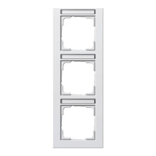 Gira Cadre de recouvrement 3f. rws/mat vertical, résistant aux chocs 110322