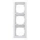 Gira Cadre de recouvrement 3f. rws/mat vertical, résistant aux chocs 110322
