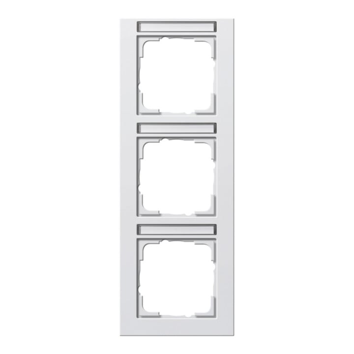 Gira Cadre de recouvrement 3f. rws/mat vertical, résistant aux chocs 110322
