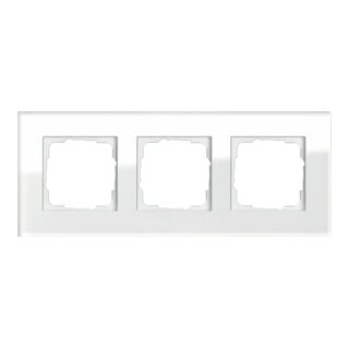 Gira Cadre de recouvrement 3f. verre blanc 021312