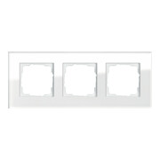 Gira Cadre de recouvrement 3f. verre blanc 021312-1