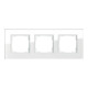 Gira Cadre de recouvrement 3f. verre blanc 021312