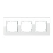 Gira Cadre de recouvrement 3f. verre blanc 021312-3