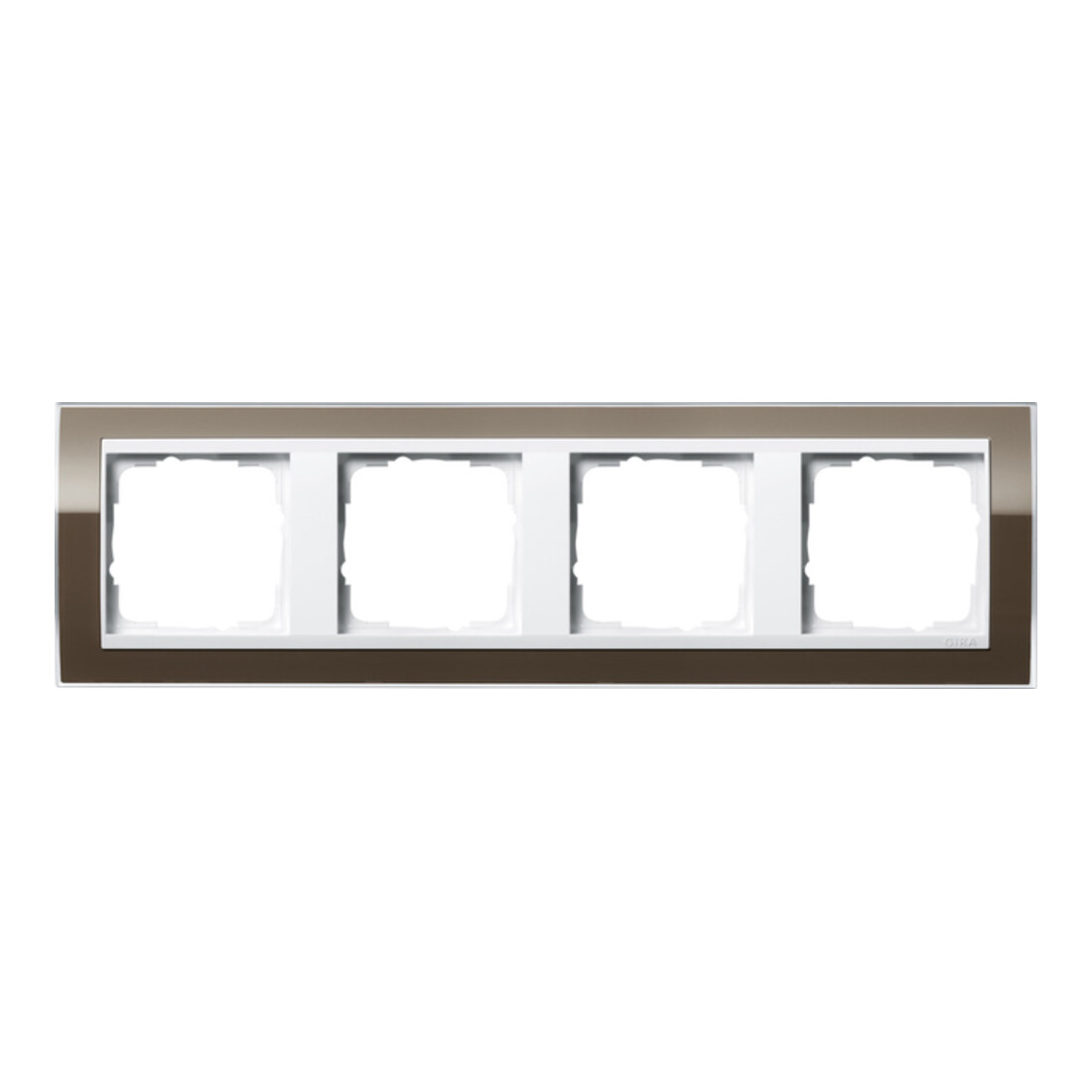 Gira Cadre de recouvrement 4 fois transparent brun 0214763