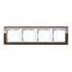 Gira Cadre de recouvrement 4 fois transparent brun 0214763