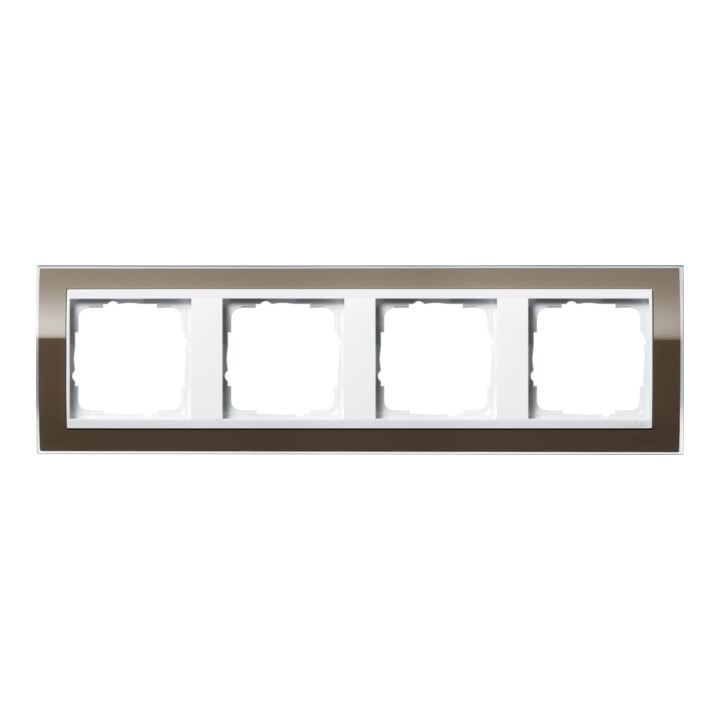 Gira Cadre de recouvrement 4 fois transparent brun 0214763