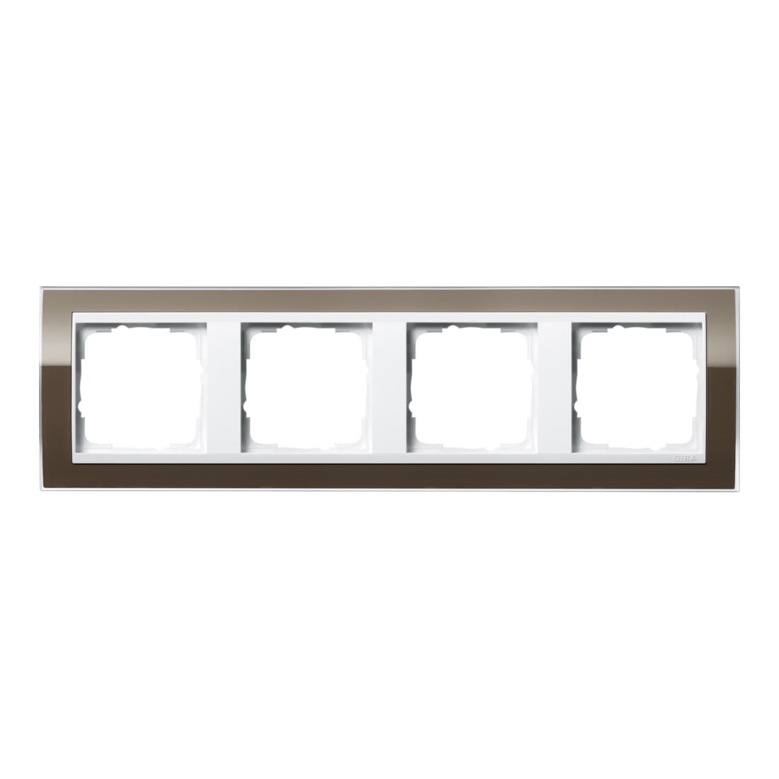Gira Cadre de recouvrement 4 fois transparent brun 0214763