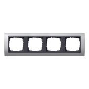 Gira Cadre de recouvrement 4f. alu avec anthracite ZL, incassable 021406-1
