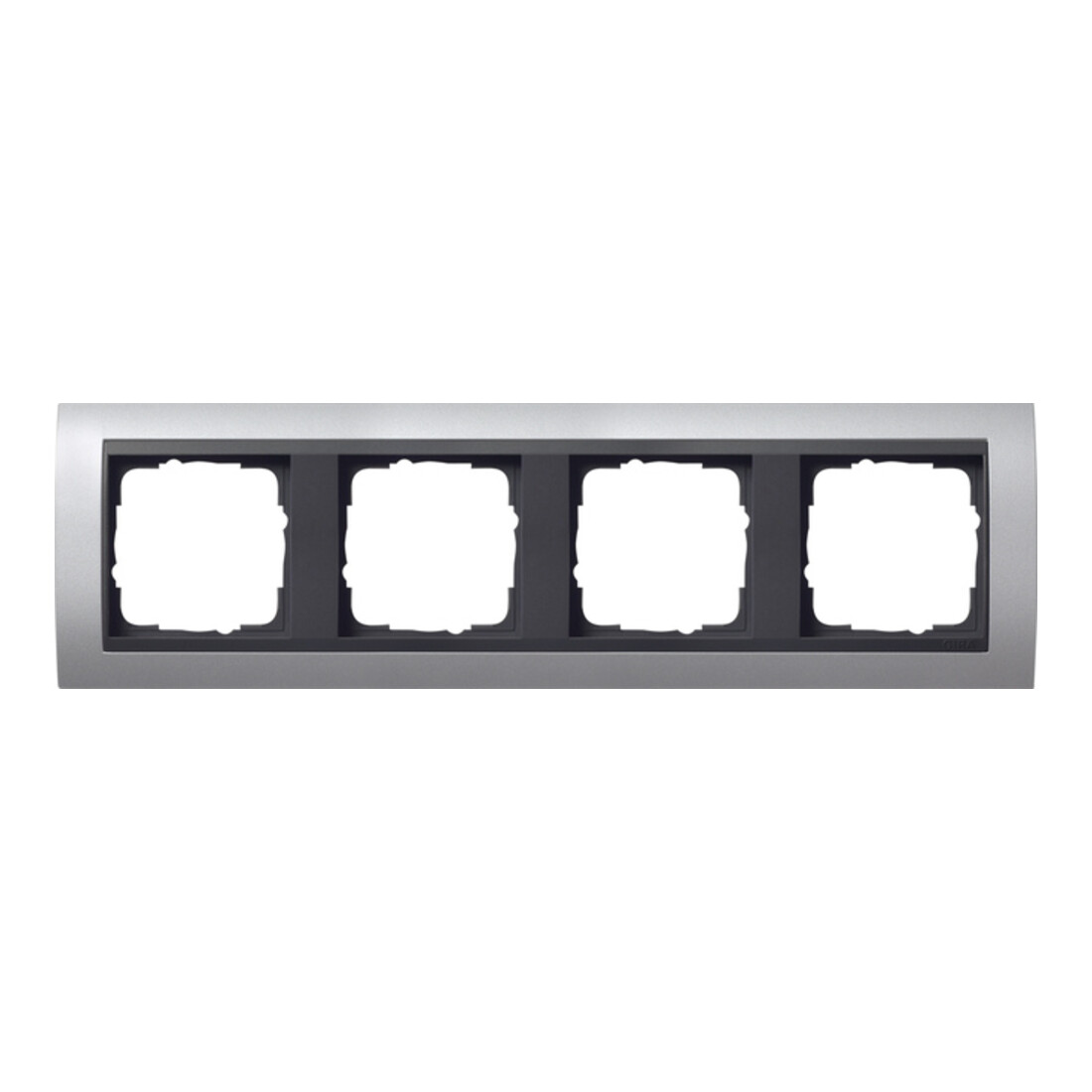 Gira Cadre de recouvrement 4f. alu avec anthracite ZL, incassable 021406