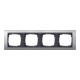 Gira Cadre de recouvrement 4f. alu avec anthracite ZL, incassable 021406