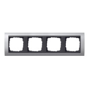 Gira Cadre de recouvrement 4f. alu avec anthracite ZL, incassable 021406-3