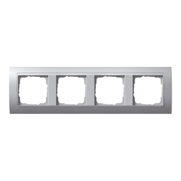 Gira Cadre de recouvrement 4f. alu avec plaque alu ZL, Event 021436