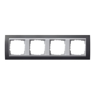 Gira Cadre de recouvrement 4f. anthracite avec alu.ZL, Event 021481
