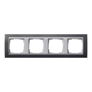 Gira Cadre de recouvrement 4f. anthracite avec alu.ZL, Event 021481-1