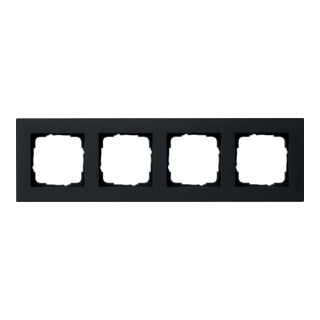 Gira Cadre de recouvrement 4f. noir plat 0214095