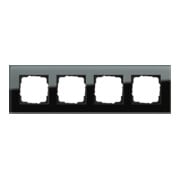 Gira Cadre de recouvrement 4x verre noir Esprit 021405-1