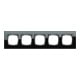 Gira Cadre de recouvrement 5f. verre noir Esprit 021505