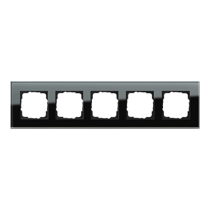 Gira Cadre de recouvrement 5f. verre noir Esprit 021505