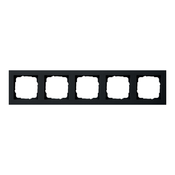 Gira Cadre de recouvrement 5x noir 021509