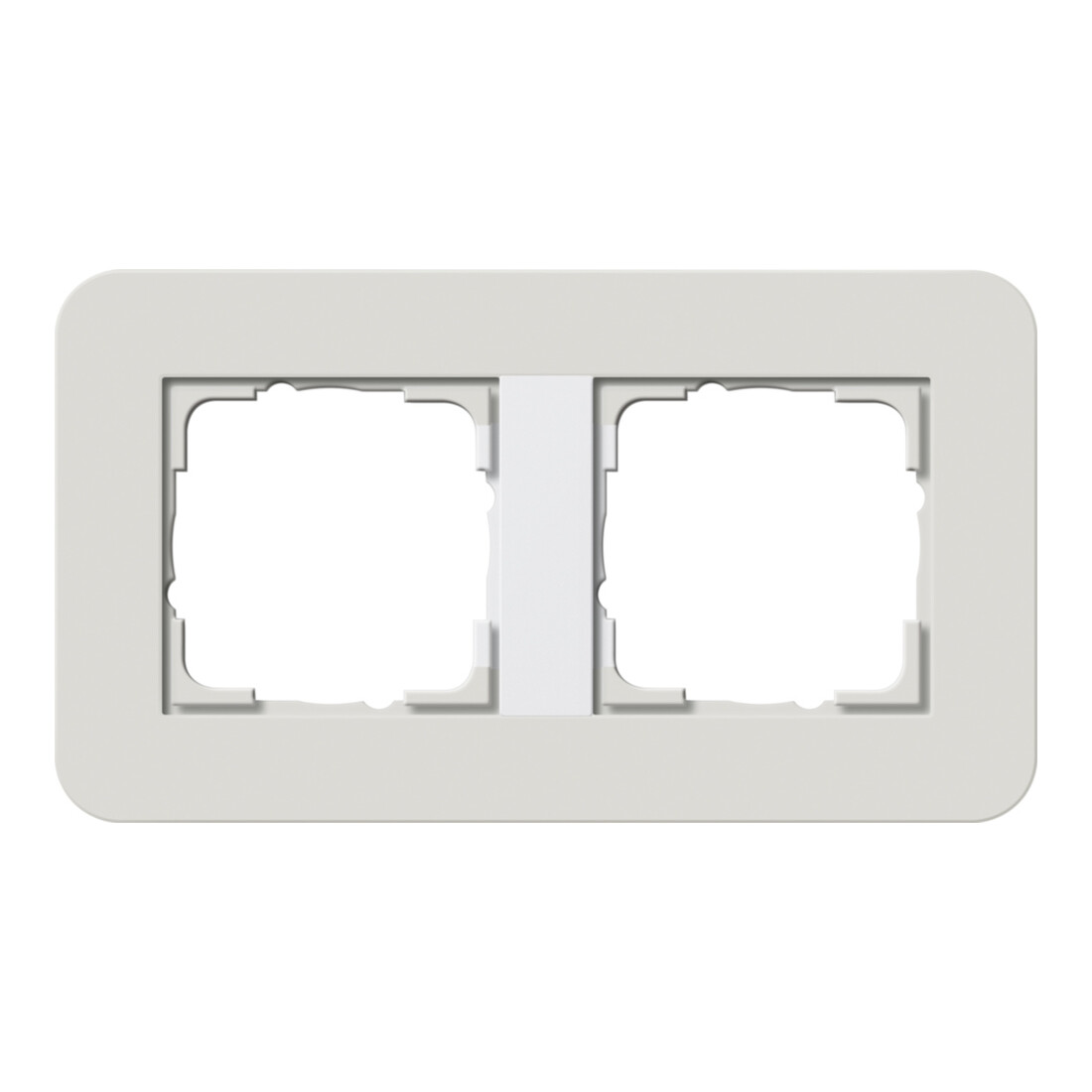 Gira Cadre de recouvrement double Gris clair/Blanc pur 0212411