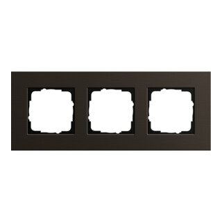 Gira Cadre de recouvrement triple aluminium brun 0213127