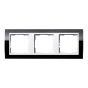 Gira Cadre de recouvrement triple clair noir 0213733-1