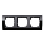 Gira Cadre de recouvrement triple clair noir 0213738-1