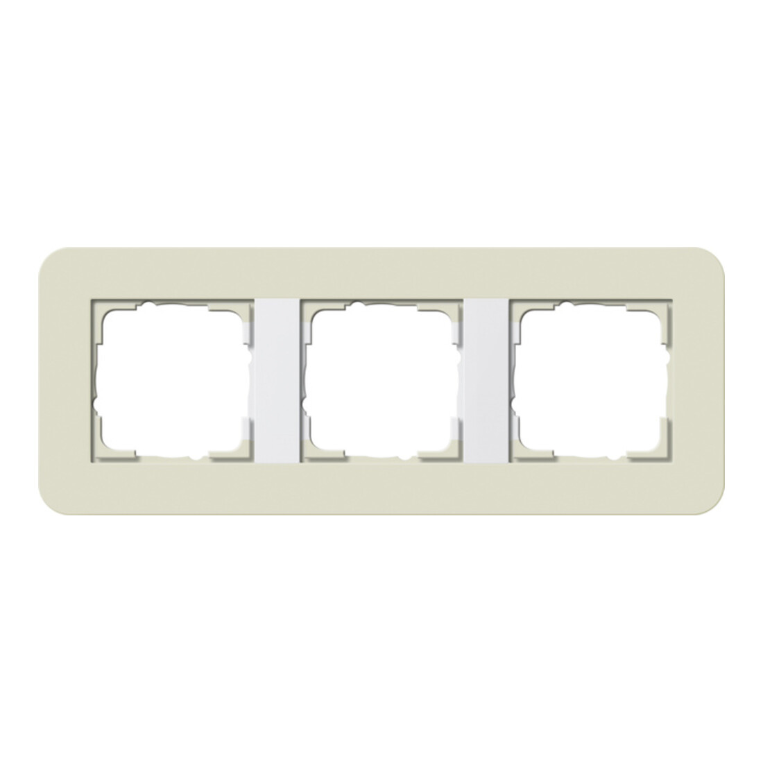 Gira Cadre de recouvrement triple Sable/Blanc pur 0213417