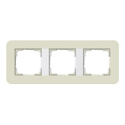 Gira Cadre de recouvrement triple Sable/Blanc pur 0213417-3