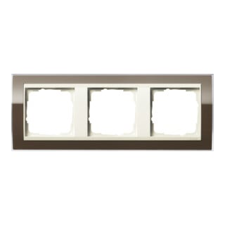 Gira Cadre de recouvrement triple transparent brun 0213761