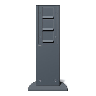 Gira Colonne d’énergie anthracite avec appareils 134128
