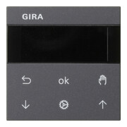 Gira Commande supérieure anthracite pour jalousie + horloge programmateur 536628-1
