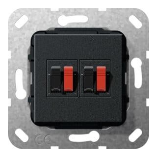 Gira Connecteur haut-parleur 2 voies noir mat 569310