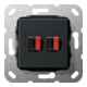 Gira Connecteur haut-parleur 2 voies noir mat 569310