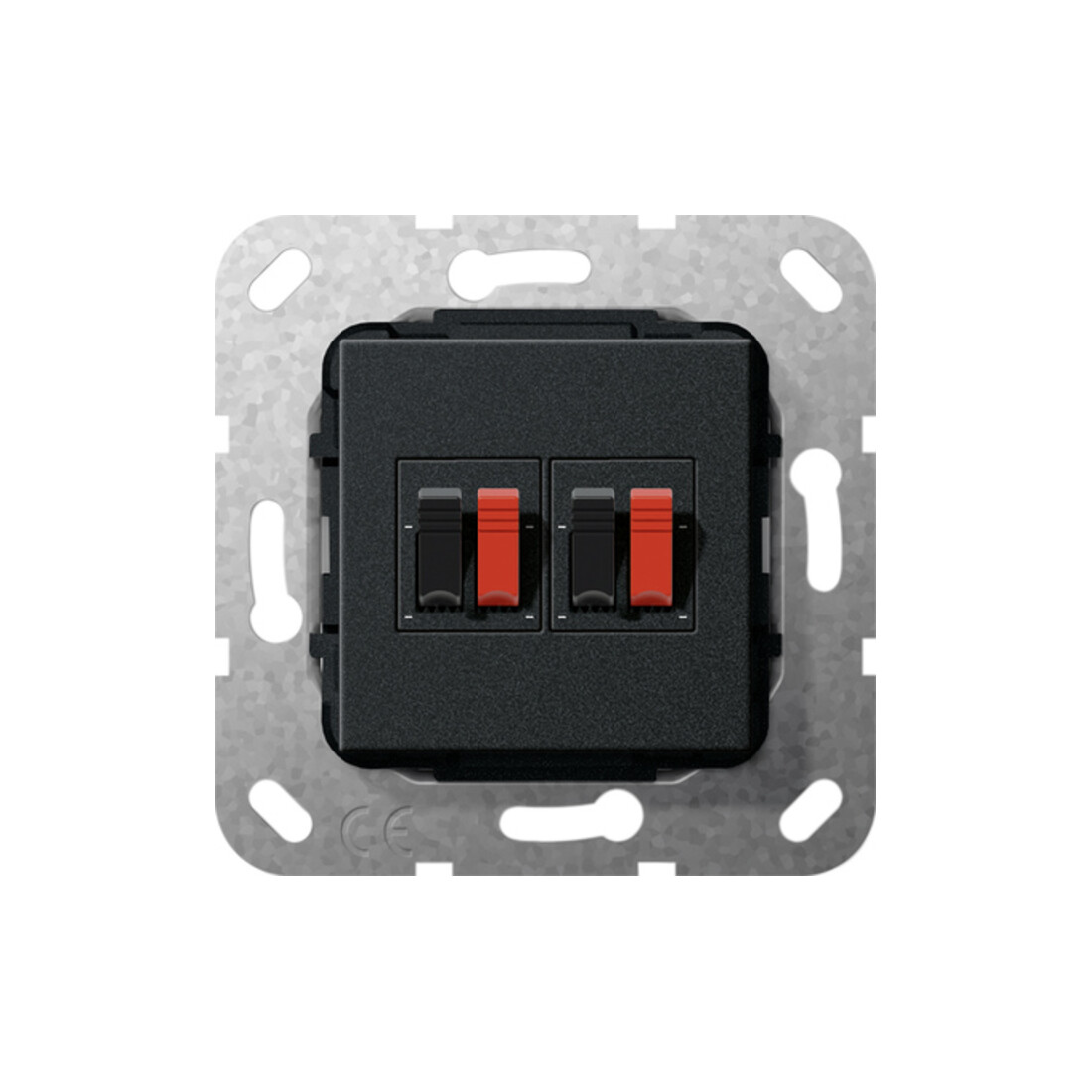 Gira Connecteur haut-parleur 2 voies noir mat 569310