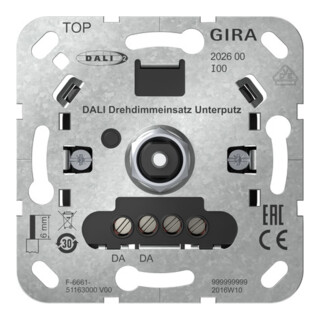 Gira DALI Drehdimmeinsatz UP Einsatz 202600