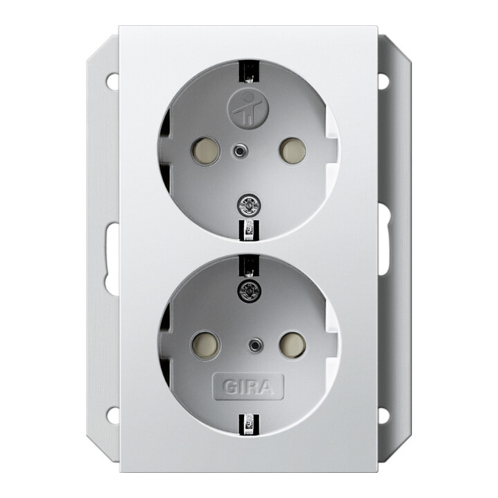Gira Double prise SCHUKO simple rws mat 273127