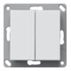 Gira Émetteur mural radio sans pile 2 boutons blanc pur 242203