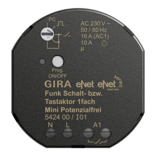 Gira Funk Schalt-/Tastaktor Mini 1f pot.frei 542400