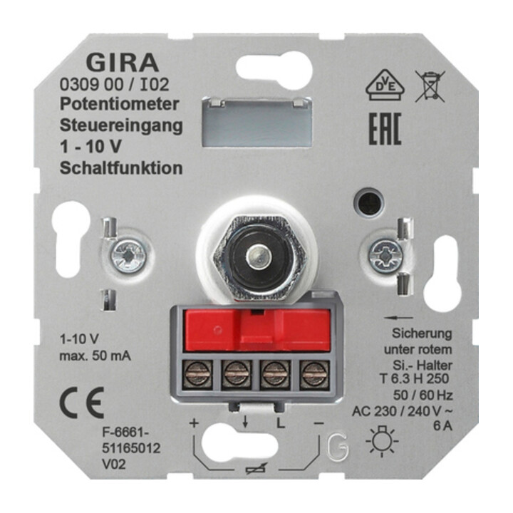 Gira Insert potentiomètre 030900
