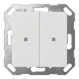 Gira Interrupteur à bascule KNX 2 boutons Blanc pur 517303